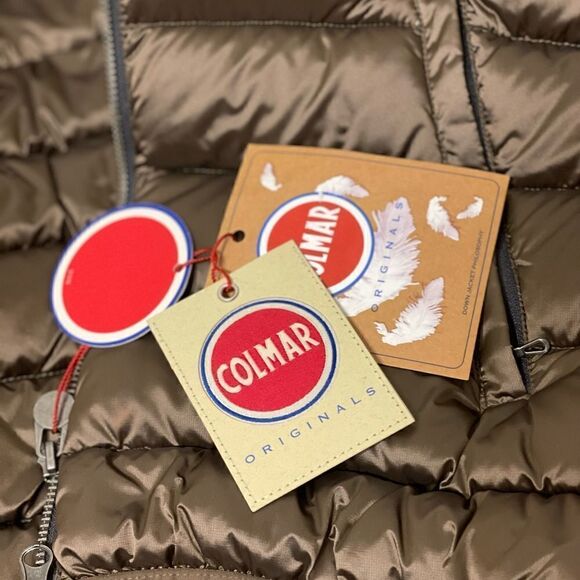 Colmar iridescent down warm jacket with fixed hood natural 🪶 feather pudding 42 - Picture 11 of 16